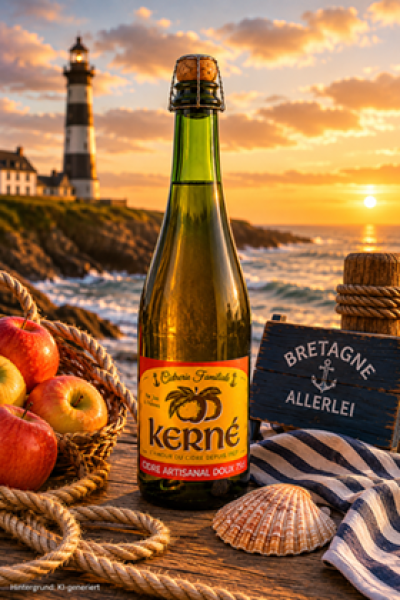 Süßer Apfelcidre Kerné Doux Frankreich Nahaufnahme